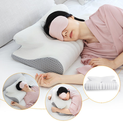 SnoozeAway 2 in 1 Contour + Neck Pillow